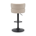 Clayden Brushed Velvet Bar Stool Cream Black from Roseland Furniture