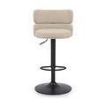 Clayden Brushed Velvet Bar Stool Cream Black from Roseland Furniture
