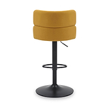 Clayden Brushed Velvet Bar Stool Mustard Black from Roseland Furniture