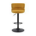 Clayden Brushed Velvet Bar Stool Mustard Black from Roseland Furniture