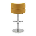 Carvell Brushed Velvet Bar Stool Mustard Chrome from Roseland Furniture