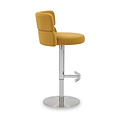 Carvell Brushed Velvet Bar Stool Mustard Chrome from Roseland Furniture