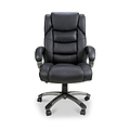 Stevens Faux Leather Swivel Office Chair Black from Roseland Furniture