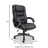 Stevens Faux Leather Swivel Office Chair Black from Roseland Furniture