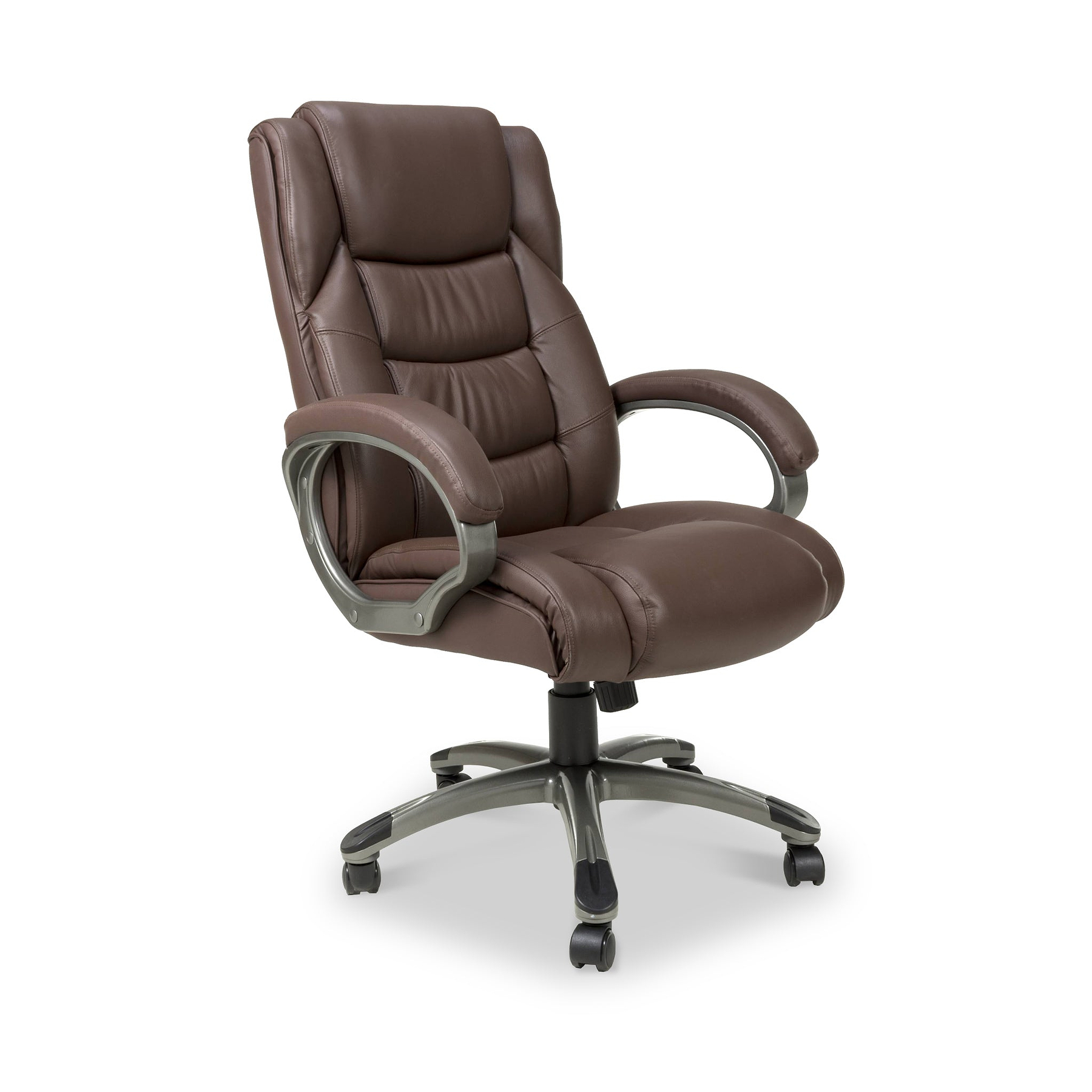 Stevens Faux Leather Office Chair Brown from Roseland Furniture