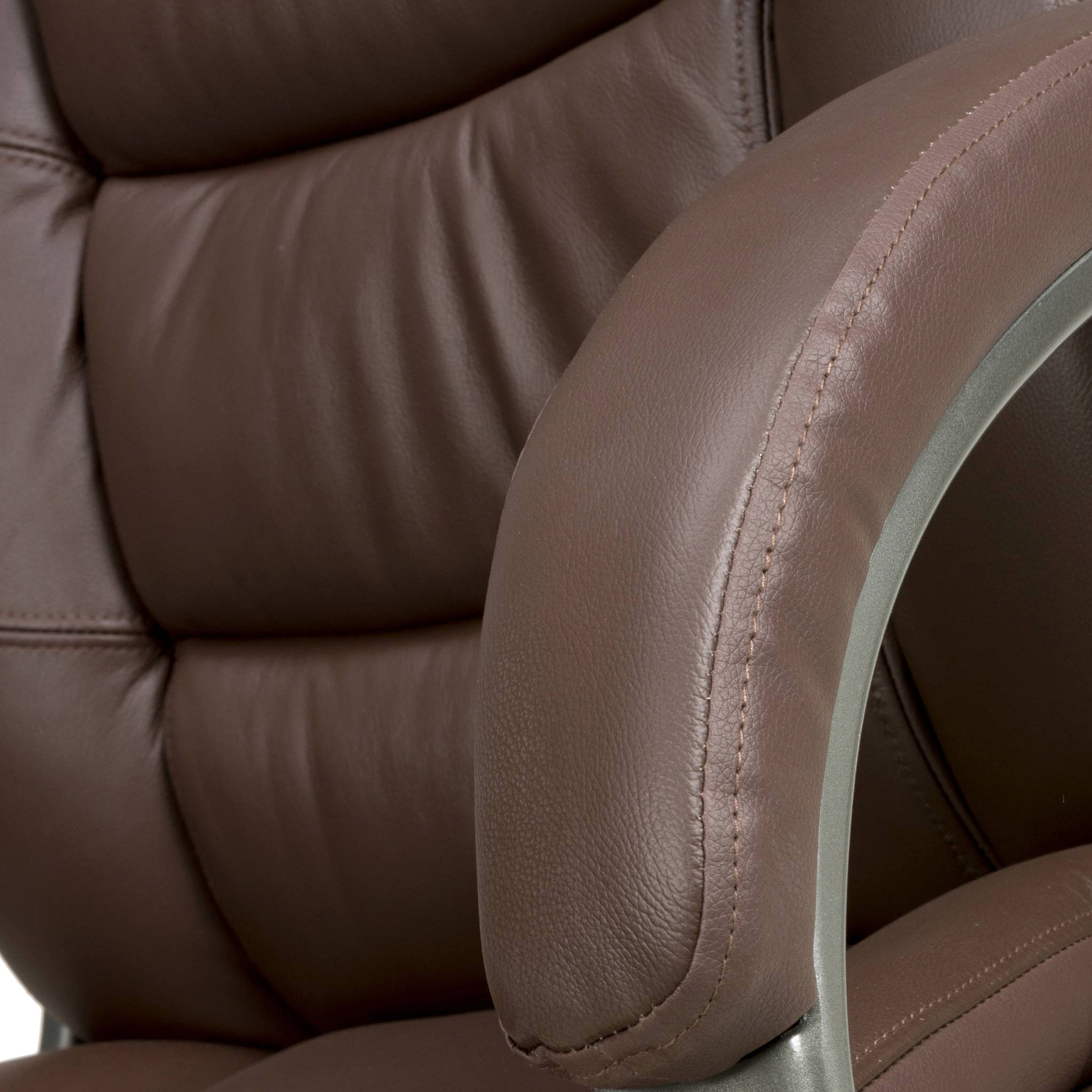 Stevens Faux Leather Office Chair Brown from Roseland Furniture