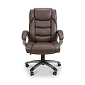 Stevens Faux Leather Office Chair Brown from Roseland Furniture