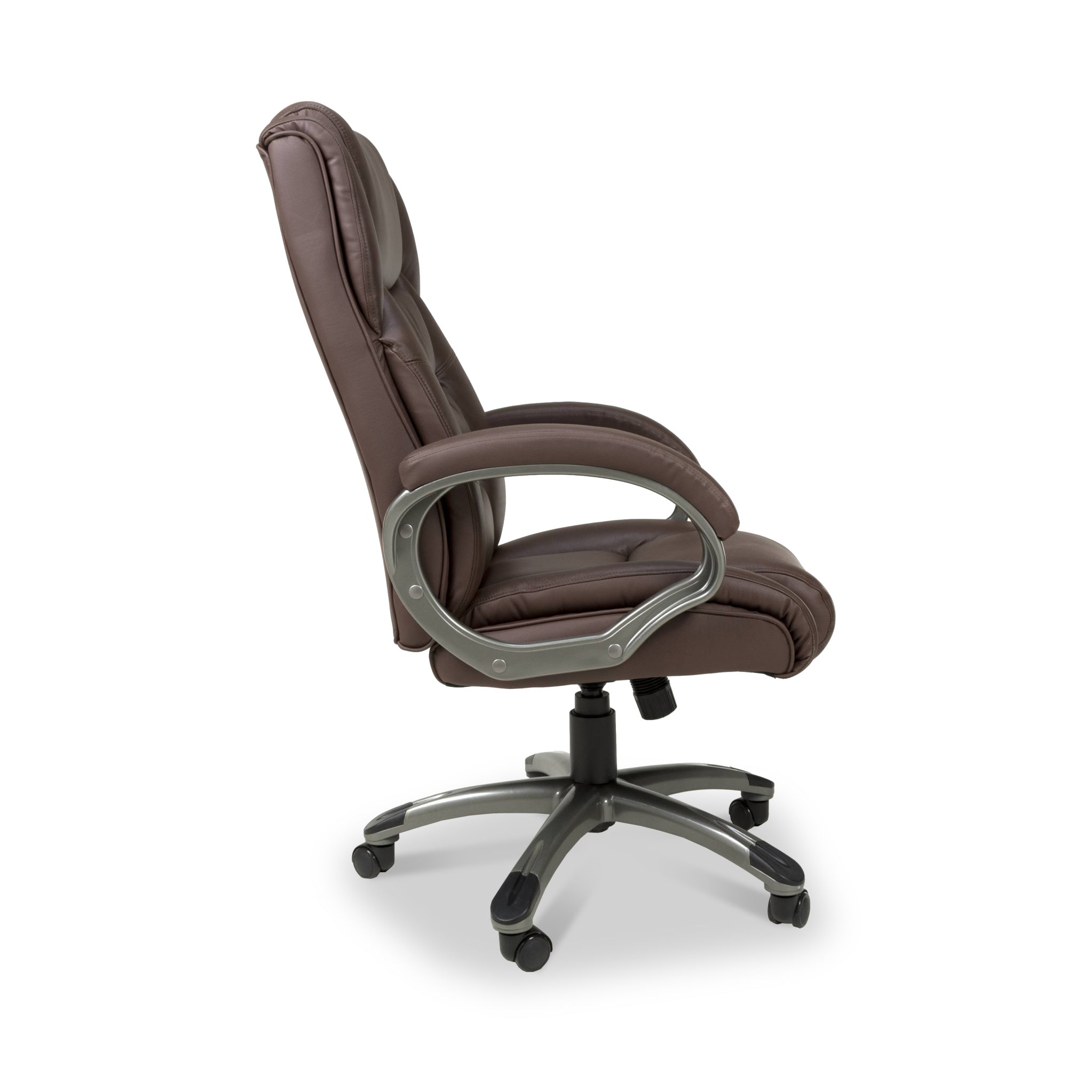 椅子 LAND OFFICE CHAIR Stevens Leather Swivel Office Chair | Black or Brown | Roseland