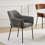 Trento Chenille Dining Chair Grey from Roseland Furniture