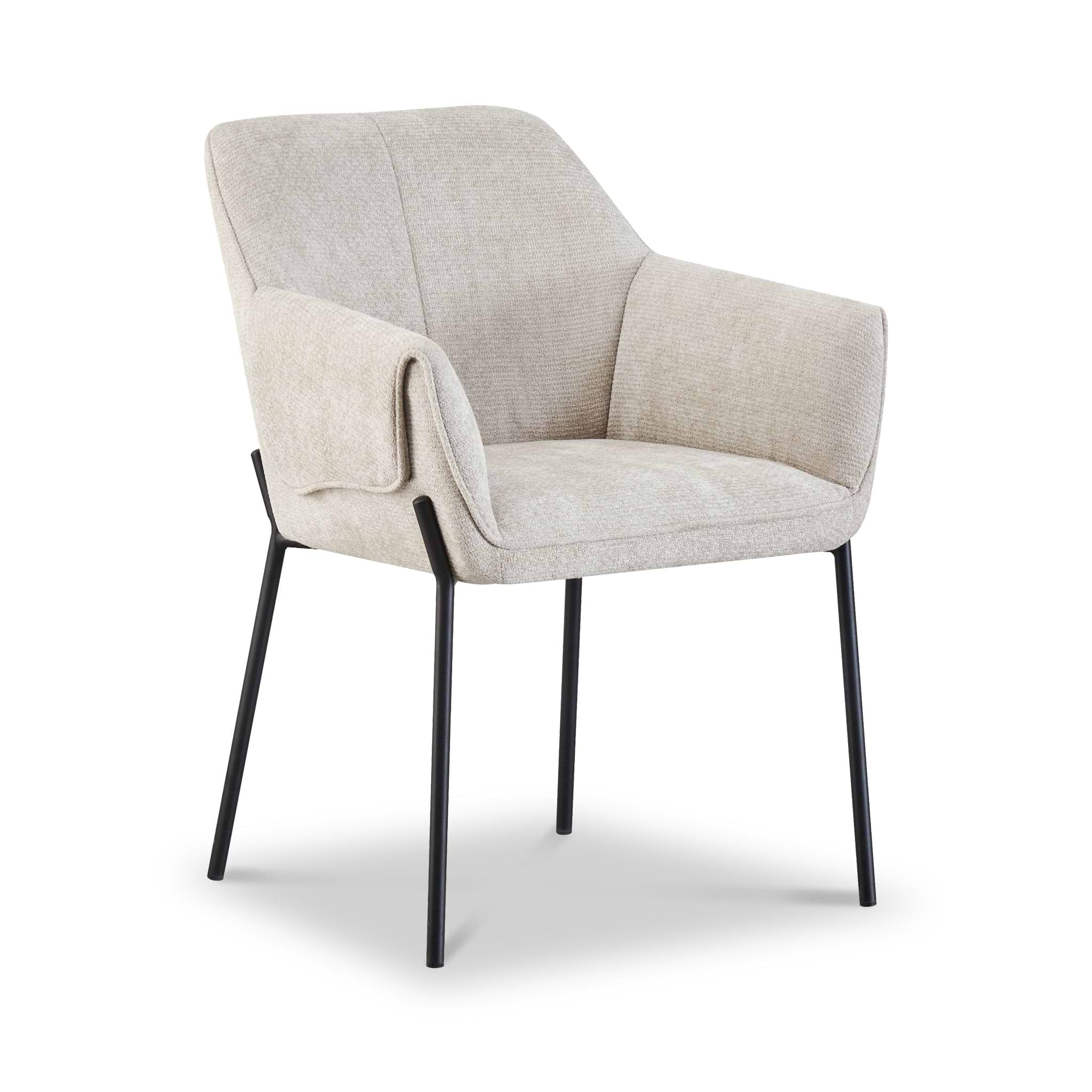 Trento Chenille Dining Chair Natural from Roseland Furniture