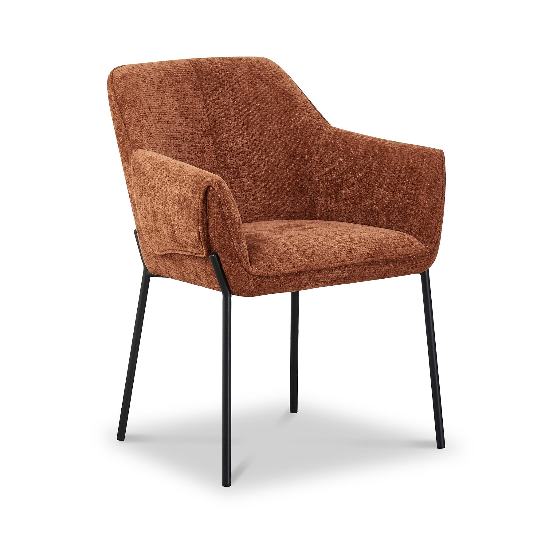 Trento Chenille Dining Chair Orange from Roseland Furniture