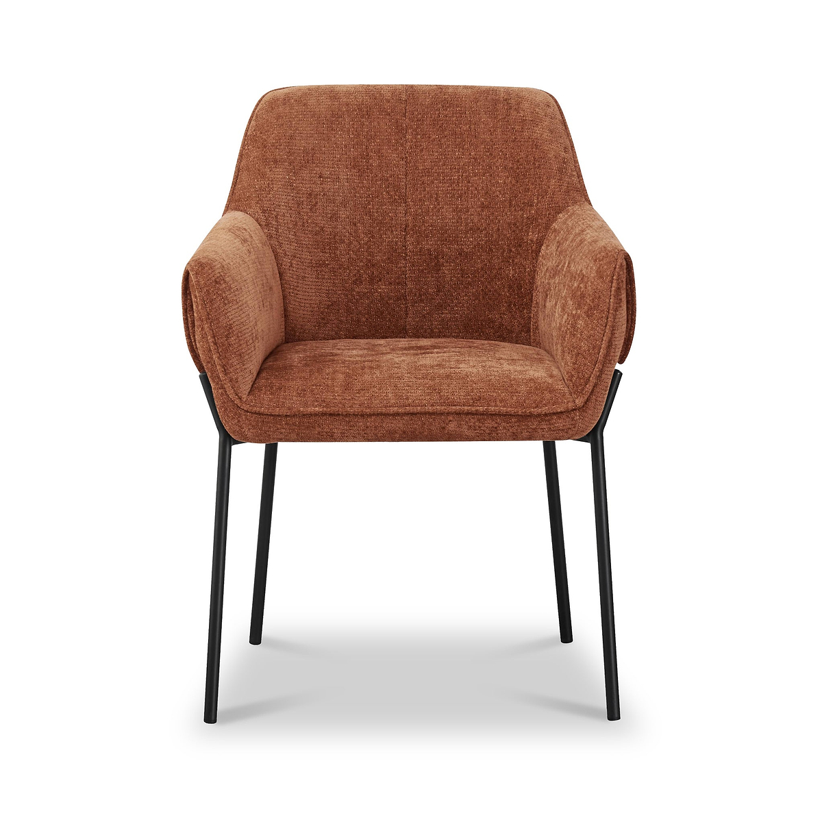 Trento Chenille Dining Chair Orange from Roseland Furniture