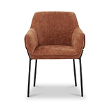 Trento Chenille Dining Chair Orange from Roseland Furniture