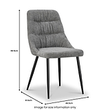 Darnley Chenille Dining Chair Natural from Roseland Furniture