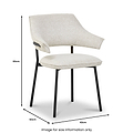 Faraday Textured Dining Chair Natural from Roseland Furniture