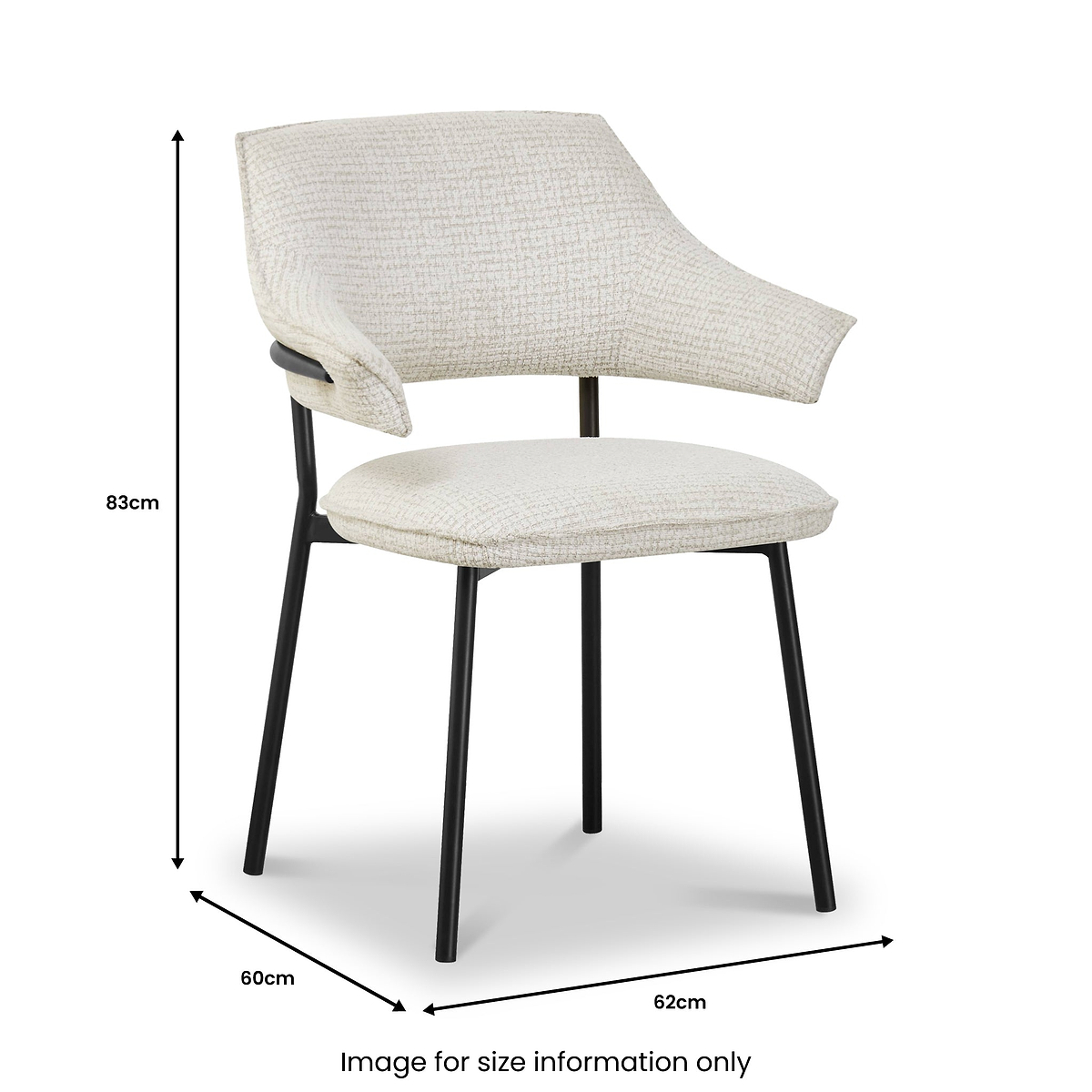 Faraday Textured Dining Chair Natural from Roseland Furniture