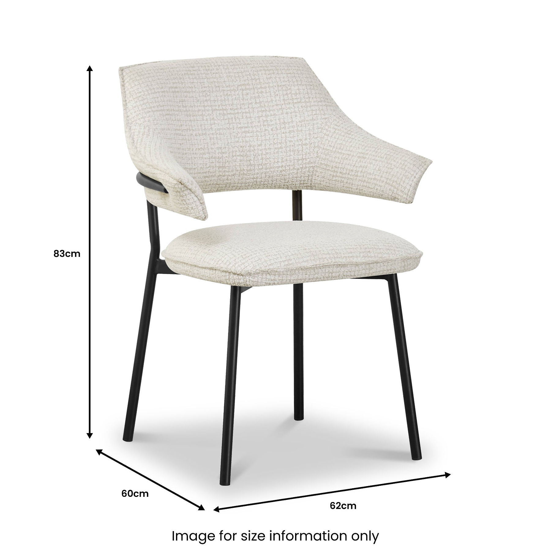 Faraday Textured Dining Chair Natural from Roseland Furniture