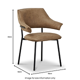 Faraday Textured Dining Chair Tan from Roseland Furniture