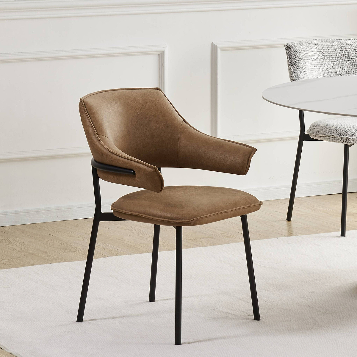 Faraday Textured Dining Chair Tan from Roseland Furniture