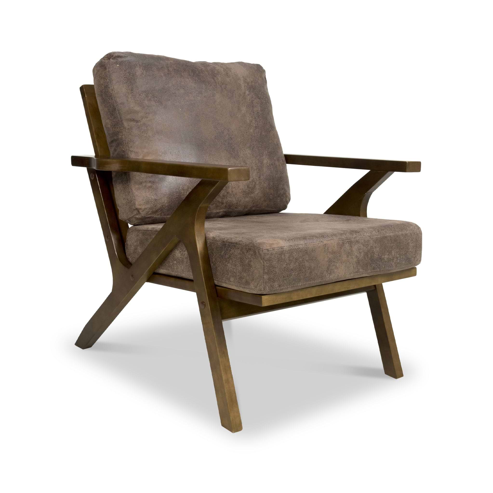 Duke Faux Leather Retro Accent Chair from Roseland Furniture