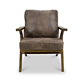Duke Faux Leather Retro Accent Chair from Roseland Furniture