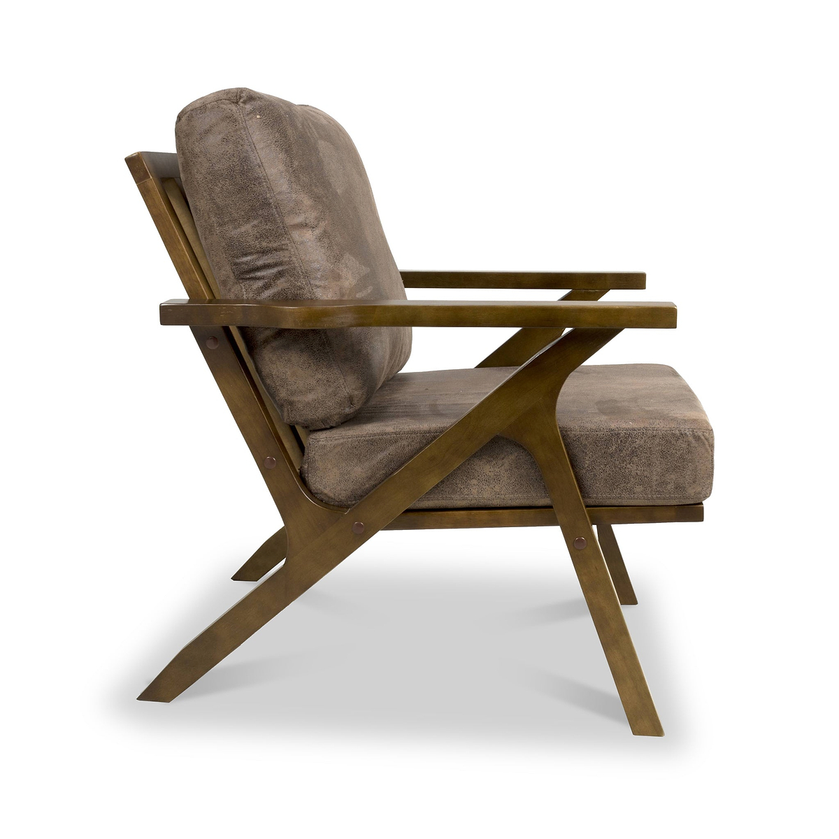 Duke Faux Leather Retro Accent Chair from Roseland Furniture