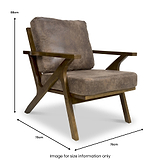 Duke Faux Leather Retro Accent Chair from Roseland Furniture