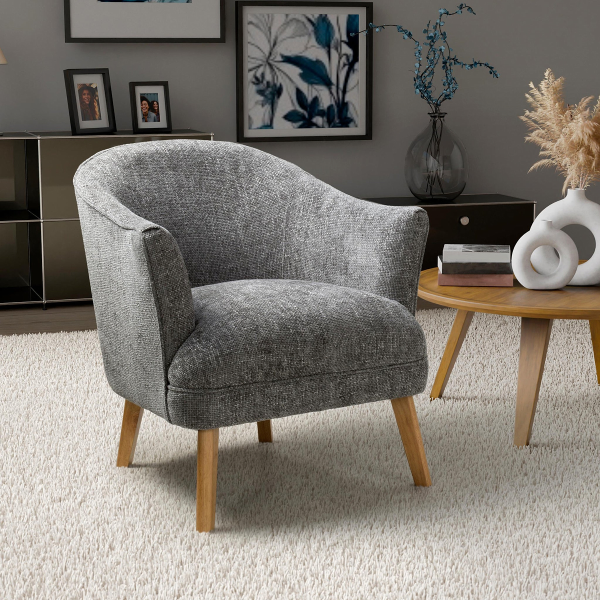 Pemberley Accent Chair Grey from Roseland Furniture