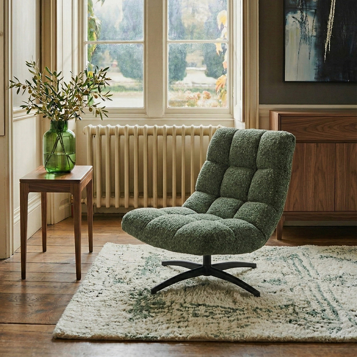 Rogue Lounge Accent Chair Green from Roseland Furniture