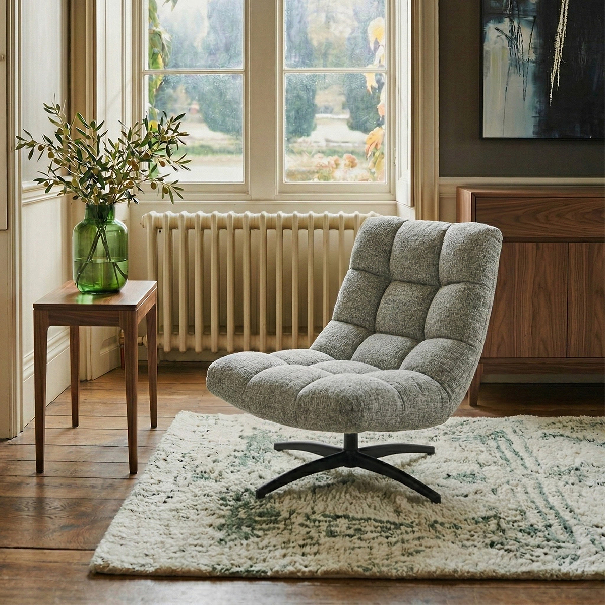 Rogue Lounge Accent Chair Grey from Roseland Furniture