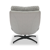 Kelso Lounge Accent Chair with Footstool Grey from Roseland Furniture