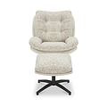 Kelso Accent Chair w Footstool Cream from Roseland Furniture