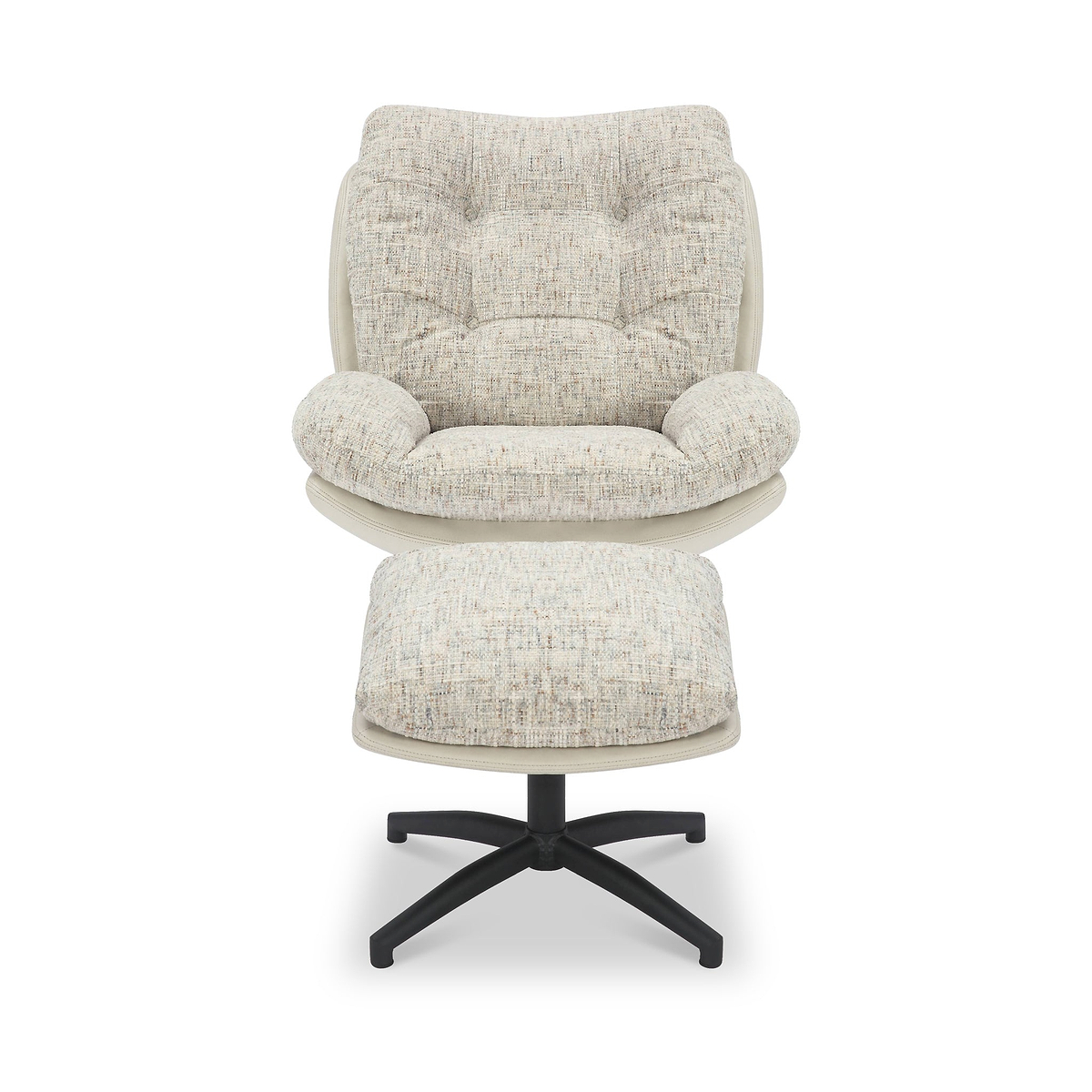 Kelso Accent Chair w Footstool Cream from Roseland Furniture