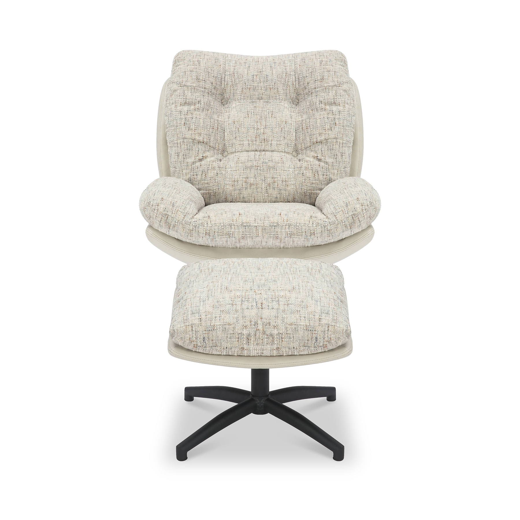 Kelso Accent Chair w Footstool Cream from Roseland Furniture