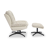 Kelso Accent Chair w Footstool Cream from Roseland Furniture