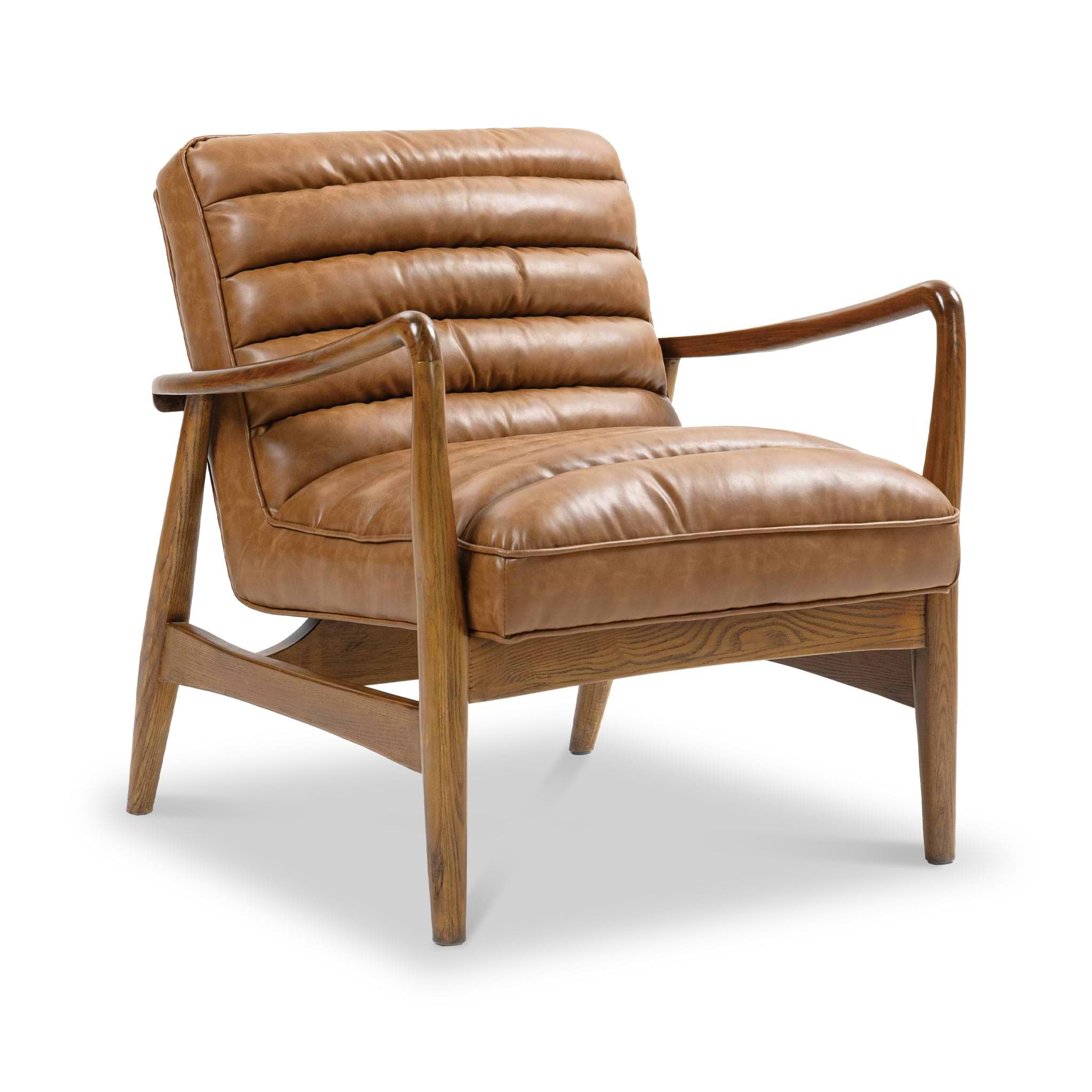 Kingsley Faux Leather Accent Chair Tan from Roseland Furniture