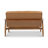 Kingsley Faux Leather 2 seater sofa Tan from Roseland Furniture