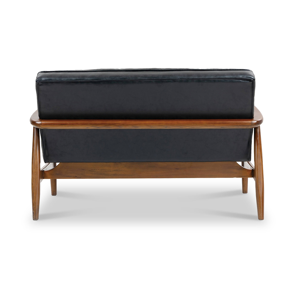 Kingsley Faux Leather 2 seater sofa Black from Roseland Furniture