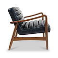 Kingsley Faux Leather 2 seater sofa Black from Roseland Furniture