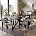 Farnell 160cm Ceramic Dining Table Grey from Roseland Furniture