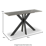 Farnell Ceramic Console Table Grey from Roseland Furniture