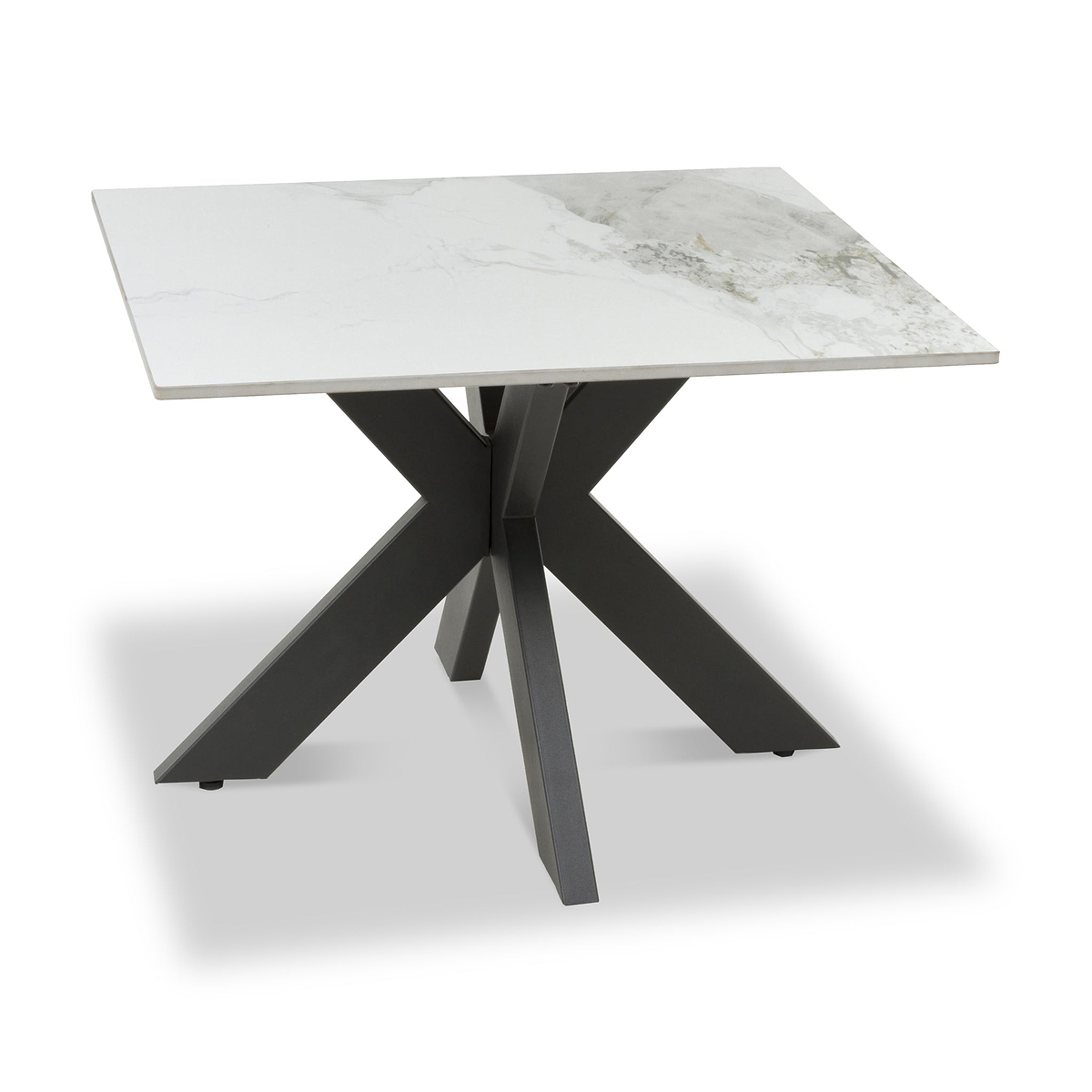 Farnell Ceramic Square Side Table White from Roseland Furniture
