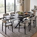 Farnell Ceramic Ext Dining Table Grey from Roseland Furniture