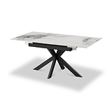 Farnell Ceramic Ext Dining Table White from Roseland Furniture