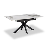 Farnell Ceramic Ext Dining Table White from Roseland Furniture
