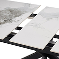 Farnell Ceramic Ext Dining Table White from Roseland Furniture