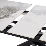 Farnell Ceramic Ext Dining Table White from Roseland Furniture