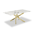 Melody Marble Effect Coffee Table White Gold from Roseland Furniture