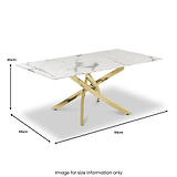 Melody Marble Effect Coffee Table White Gold from Roseland Furniture