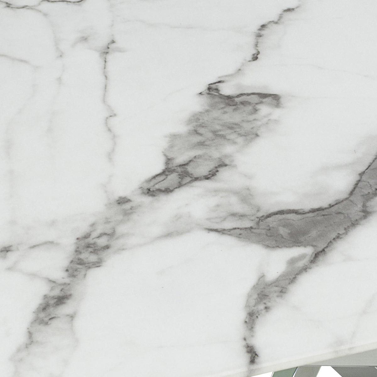Melody Marble Effect Coffee Table White Chrome from Roseland Furniture